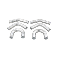 Universal aluminum pipe Piping Kit 2.5" 6 pcs Exhaust 45 90 U Pipe Tube