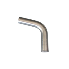 2" 75 Degree Aluminum Pipe, Mandrel Bent Polished, 2.0mm Thick Tube, 18" Length