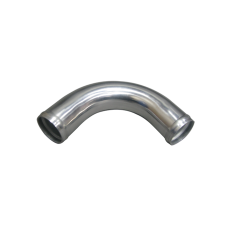 2" OD 120 Degree Aluminum Pipe, Mandrel Bent Polished, 2mm Thick Tube, 10" Length