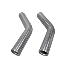 2pcs 2.5" Inch OD 45 Degree Universal Aluminum Intercooler Intake Pipe Tube