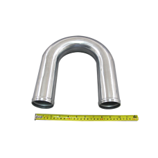 2.5" OD Universal Aluminum Pipe 180 Degree U-Bend, 2mm Thick Tube,24" in Length