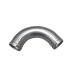 2.75" OD 120 Degree Aluminum Pipe, Mandrel Bent Polished, 2mm Thick Tube, 10" Length