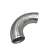 2.75" OD 120 Degree Aluminum Pipe, Mandrel Bent Polished, 2mm Thick Tube, 10" Length