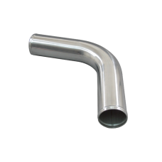 4" Aluminum Pipe 75 Degree Bend, Polished, Mandrel Bent, 3.0mm Thick, 24" Length Tube