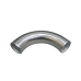 4" OD 120 Degree Aluminum Pipe, Mandrel Bent Polished, 3mm Thick Tube, 18" Length