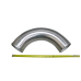 4" OD 120 Degree Aluminum Pipe, Mandrel Bent Polished, 3mm Thick Tube, 18" Length