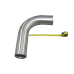 4" Aluminum Pipe 90 Degree L Bend, Polished, Mandrel Bent, 3.0mm Thick, 24" Length Tube