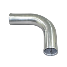 4" Aluminum Pipe 90 Degree Bend, Polished, Mandrel Bent, 3.0mm Thick, 24" Length Tube