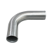 4" Aluminum Pipe 90 Degree Bend, Polished, Mandrel Bent, 3.0mm Thick, 24" Length Tube