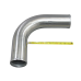 4" Aluminum Pipe 90 Degree Bend, Polished, Mandrel Bent, 3.0mm Thick, 24" Length Tube