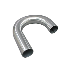 4" Aluminum Pipe 180 Degree J Bend, Polished, Mandrel Bent, 3.0mm Thick, 38" Length Tube