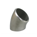 2.25" O.D. Extruded 304 Stainless Steel Elbow 45 Degree Pipe Tube, 3mm (11 Gauge) Thick