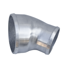 Polished Cast Aluminum 45 Degree 4" - 3" O.D. Reducer Elbow Pipe Tube