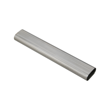 2.5" Oval Straight 304 Stainless Steel Pipe 16 Gauge 18" Long