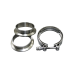 2.5" V-Band Clamp + 2.5" I.D. Flanges Male/Female (2 Flanges) , 304 Stainless Steel , CNC Billet Flange