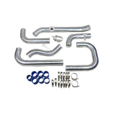 Front Mount Intercooler Piping Pipe Tube Kit + BOV For 88-00 Civic Integra D D16 B16 B18