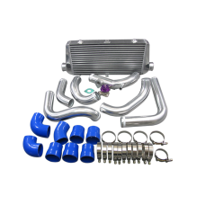 30"x11"x3" FMIC Front Mount Intercooler Pipe Tube Kit + BOV For S13 S14 240SX RB20/RB25DET