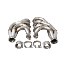 Twin Turbo Manifold Header Kit For 67-69 Camaro BBC Big Block Fits Tall Valve Cover