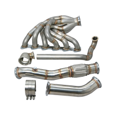 New V2 Turbo Exhaust Manifold + Downpipe  for 84-91 BMW E30 M20 T4 Vband