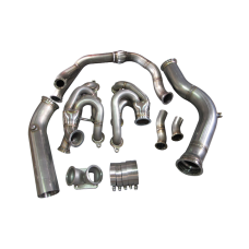 Single Turbo Manifold 3.5'' Downpipe For 240SX S13 S14 LS1 LSx Swap T4