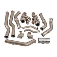 Twin Turbo Header Downpipe Kit for 68-72 Chevelle BBC Big Block 396 402 427