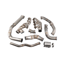 Turbo Headers Manifold Downpipe Kit For 07-14 Cadillac Escalade Suburban 6.2L