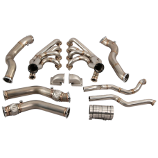 Twin Turbo Manifold Header Downpipe Kit for 67-69 Chevrolet Camaro LS1 Engine