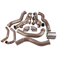 Twin T4 Turbo Header Manifold Kit For 82-92 Chevrolet Camaro SBC Small Block