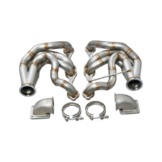 Twin Turbo Manifold Header T4 Elbow For 60-66 Chevy C10 Truck SBC Small Block