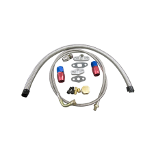 Universal Turbo Oil Line Kit Feed + Return Drain 4AN 10AN For T4 T04B Turbo Oil Pan Plug