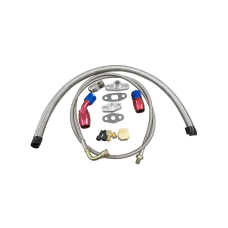 Universal Turbo Oil Line Kit Feed + Return Drain 4AN 10AN For T3 T4 T70 Turbo Oil Pan Plug