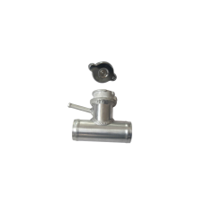 38mm 1.5" Aluminum Radiator Coolant Inline Filler Neck T Pipe with Cap