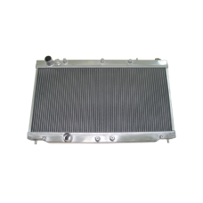 Aluminum Coolant Radiator For 1G 90-94 Turbo 4G63 Eclipse Talon, Core: 26"x13"x2", 1.4" Inlet & Outlet