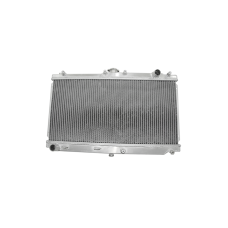 Aluminum Coolant Radiator For 99-05 Mazda Miata ManualL;Core Size: 25"x12"x2", Inlet & Outlet:1.27"