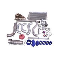 Turbo Kit Manifold Intercooler Downpipe For 86-92 Supra MK3 2JZ-GTE 2JZGTE