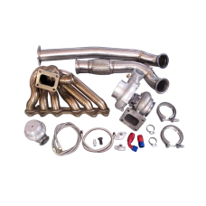 Turbo Manifold Downpipe Oil Line Kit For 86-92 Supra MK3 2JZ-GTE 2JZGTE