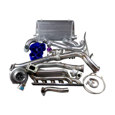 GT35 Turbo Manifold Downpipe Intercooler Kit for BMW E46 M52 M54 Engine NA-T