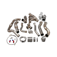 Turbo Manifold Header Downpipe Wastegate Kit For 97-03 Ford F150 4.6L V8 NA-T