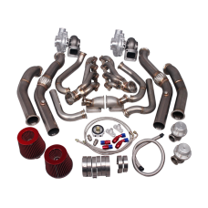 Twin Turbo Header Manifold Downpipe Kit For G-Body LS1 LS Motor Cutlass Grand National Bonneville