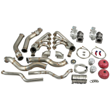CXRacing Twin Turbo Manifold Downpipe Kit For 68-74 Chevrolet Nova LS1 LSx Engine 