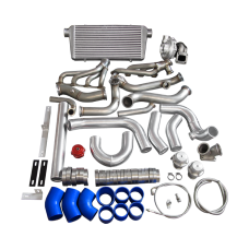 Turbo Header Manifold Intercooler Kit For 79-93 Ford Mustang V8 5.0 NA-T T70