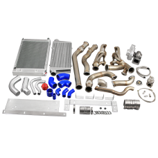 Turbo Kit Intercooler Piping Radiator For 68-72 Chevrolet Chevelle SBC Small Block