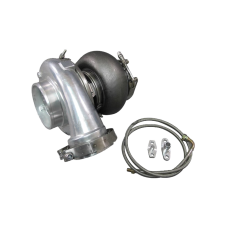 GT45 GT45R Ball Bearing Turbo Charger 80mm T4 1.15 A/R 900+ HP + Oil Line + Flange Kit