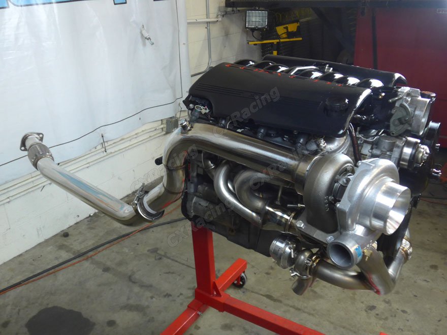 Single Turbo Manifold Downpipe For 240SX S13 S14 LS1 LSx Engine Swap T4